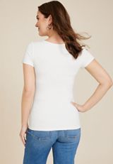 Simply Smooth Double Layer Scoop Neck Top, C4673, small
