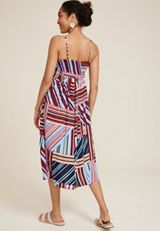 Americana Striped Midi Dress, C9698, small