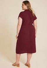 Plus Size Utility Midi Dress, C5325, small