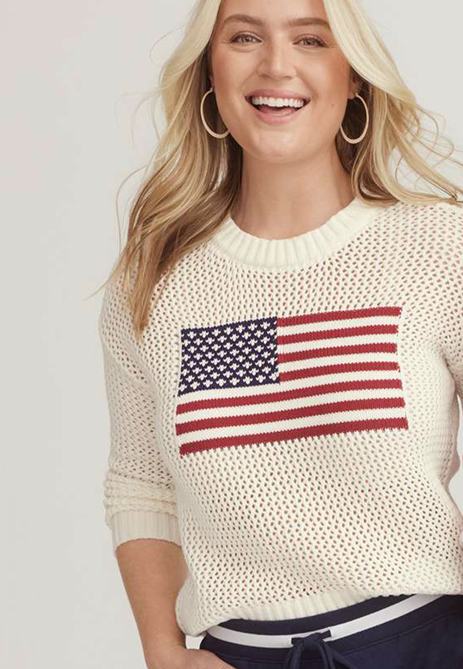 Americana Open Stitch Sweater