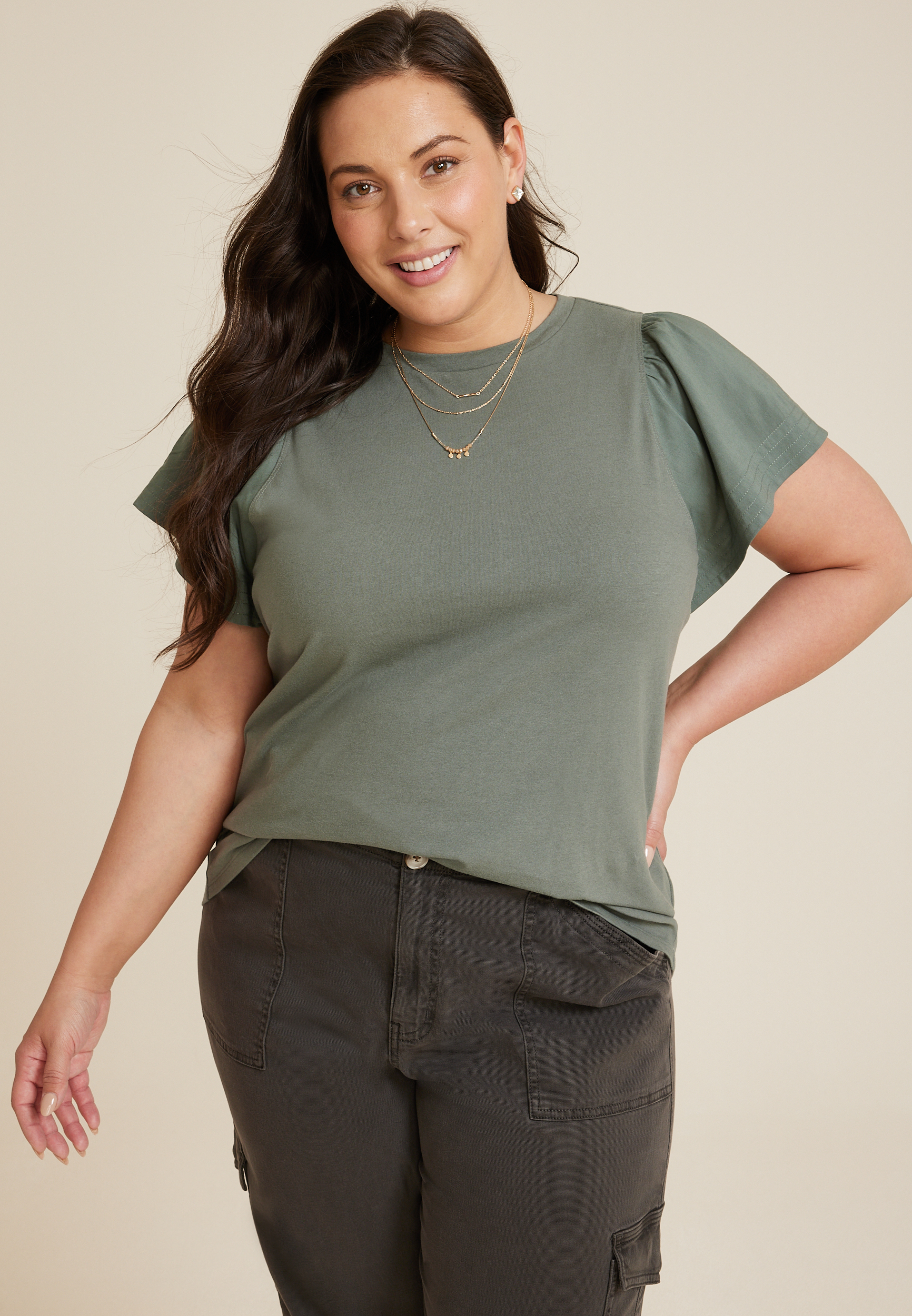 Plus size dressy t 2024 shirts