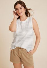 24/7 Milan Striped Sleeveless Tank, C3986, small
