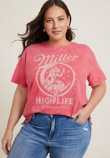 Plus Size Miller High Life Relaxed Fit Graphic Tee, C4927, small