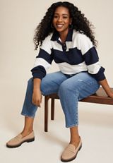 Plus Size edgely&trade; High Rise Barrel Jean, MEDIUM SANDBLAST, small