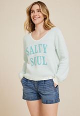 Salty Soul Sweater, SOFT WHITE COMBO, small