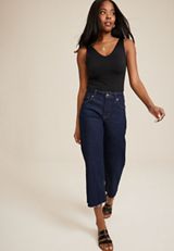 edgely&trade; Dark High Rise Cropped Wide Leg Jean, C2372, small