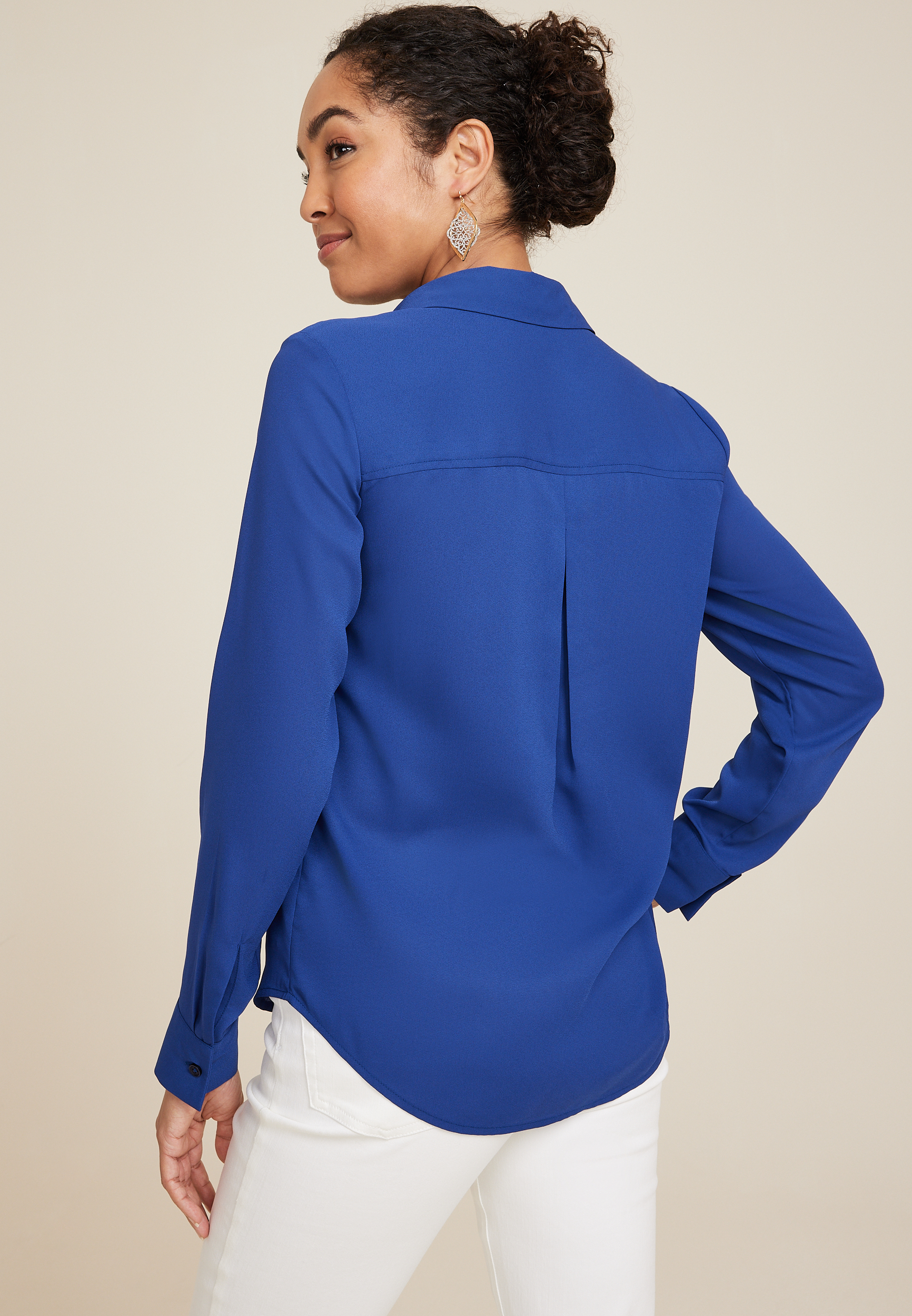 Winona Button Down Blouse, C7309, large