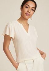 Atwood Flutter Sleeve Blouse, C4681, small