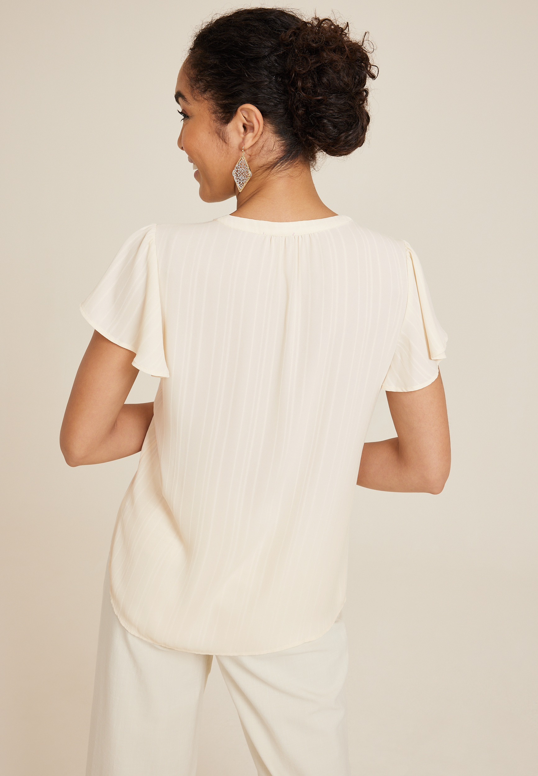 Atwood Flutter Sleeve Blouse, C4681, large