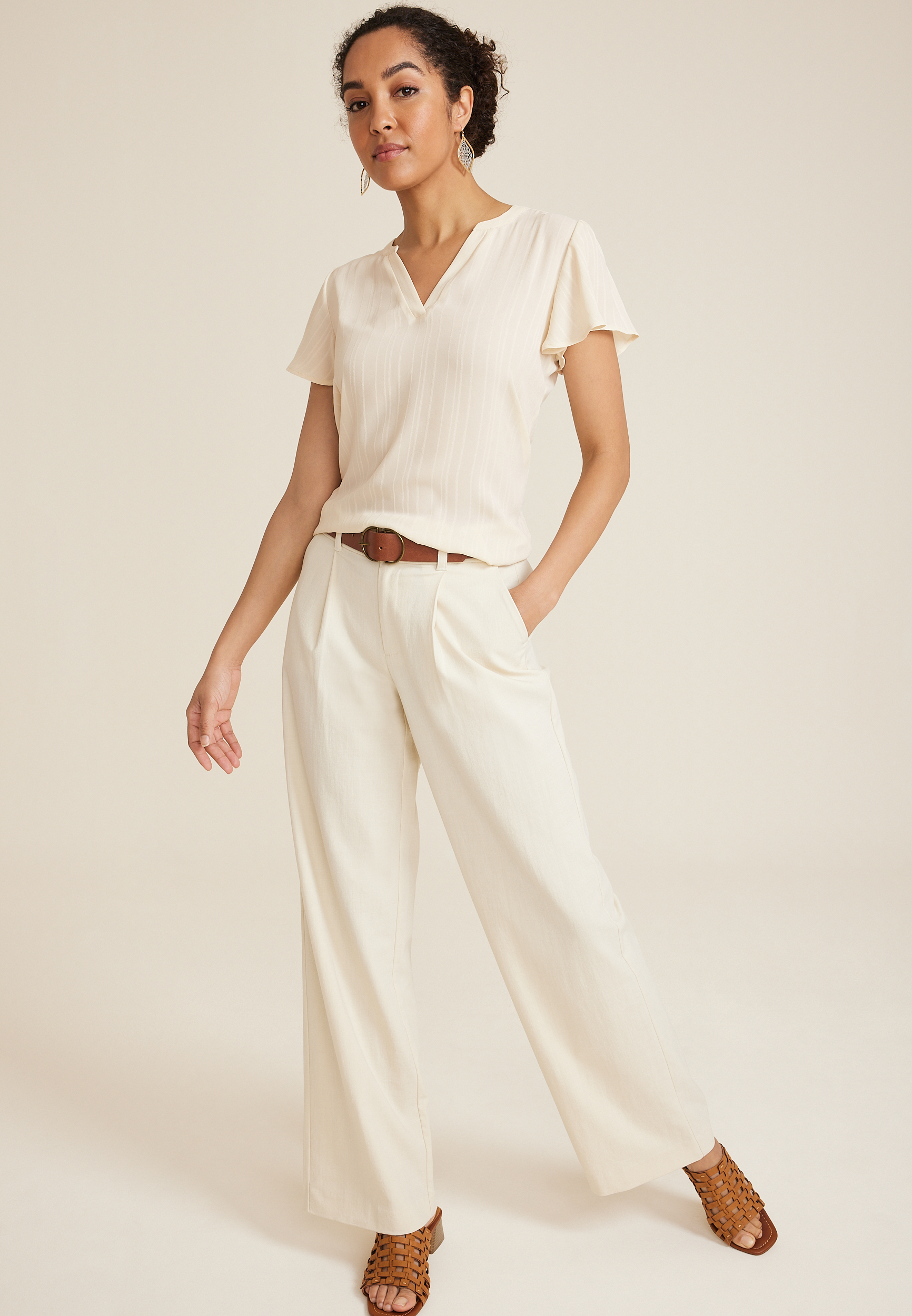 Atwood Flutter Sleeve Blouse, C4681, large