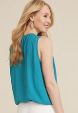 Surplice V Neck Tank Top, C9695, small