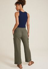 Double Cloth High Rise Straight Cargo Pant, C186, small