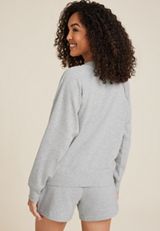 Floral American Flag Relaxed Fit Sweatshirt, C3348, small