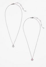 Two Pack Heart BFF Necklace, C595, small