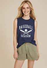 Sunseeker Baseball Season Classic Fit Graphic Tank, BLUE JASMINE, small