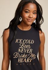 Ice Cold Beer Never Broke My Heart Graphic Tank, C106, small