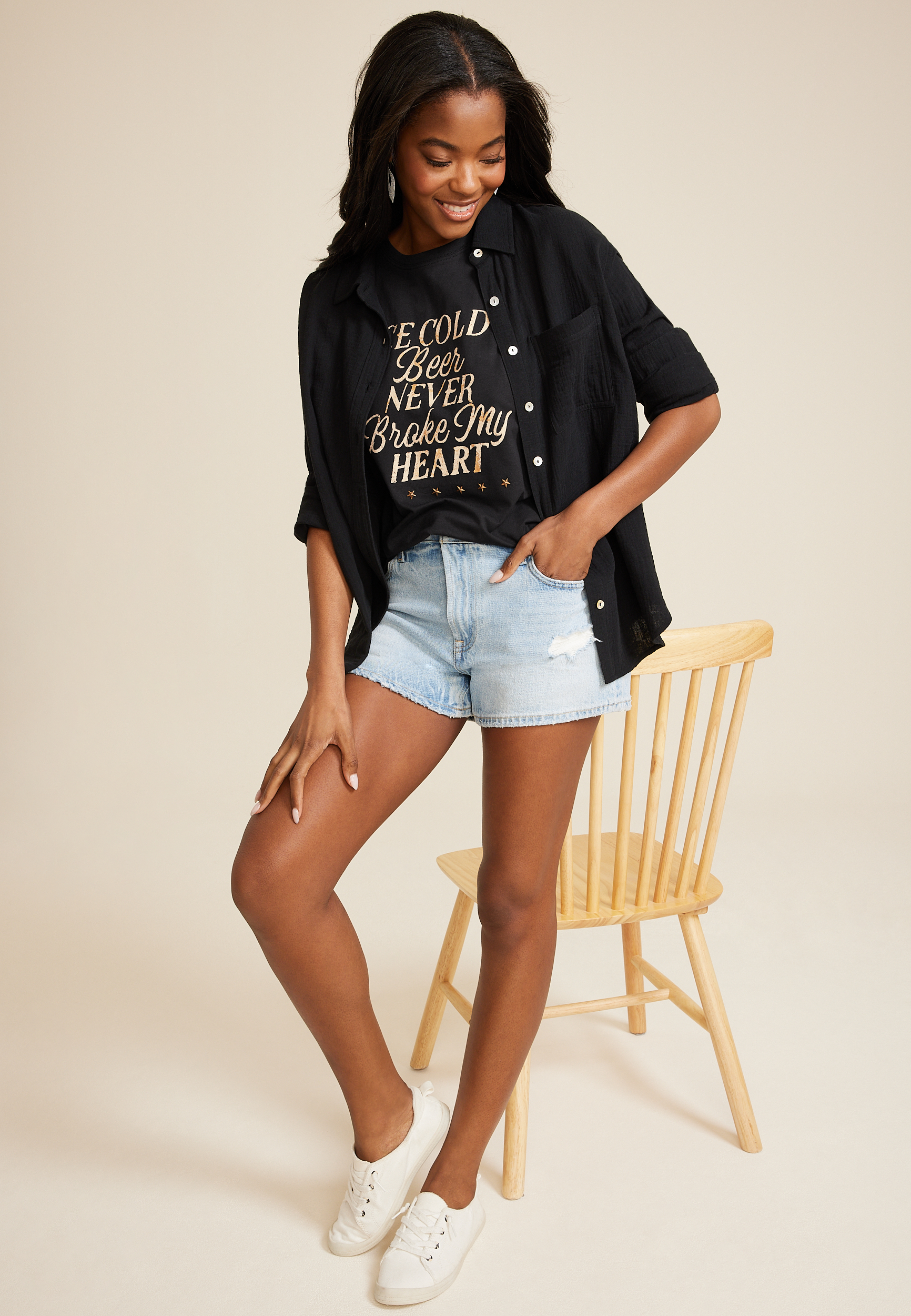 Ice Cold Beer Never Broke My Heart Graphic Tank, C106, large