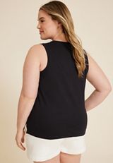 Plus Size Ice Cold Beer Never Broke My Heart Classic Fit Graphic Tank, BLACK, small