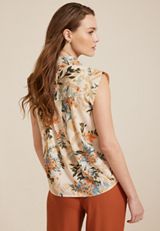 Floral Button Down Blouse, C1524, small