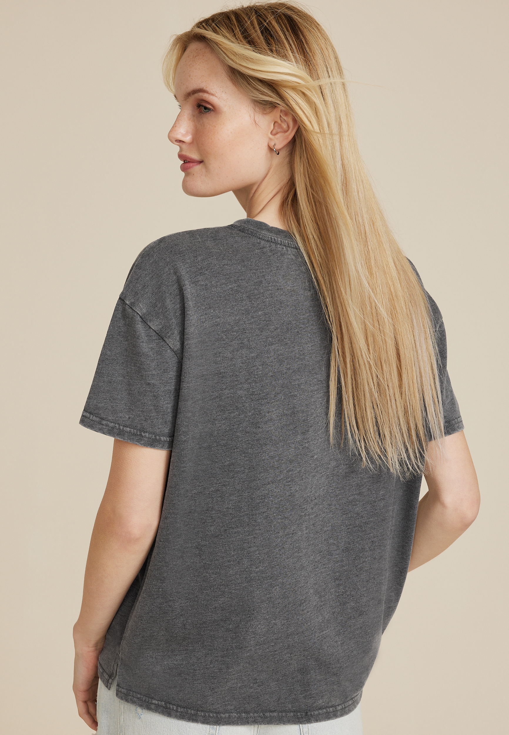 Americana Rhinestone Oversized Fit Graphic Tee, C829, large