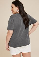 Plus Size Americana Rhinestone Oversized Graphic Tee, C829, small