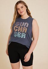 Plus Size Sunseeker Sunchaser Classic Fit Graphic Tank, C1919, small