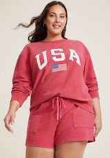 Plus Size Americana USA Sweatshirt, C485, small
