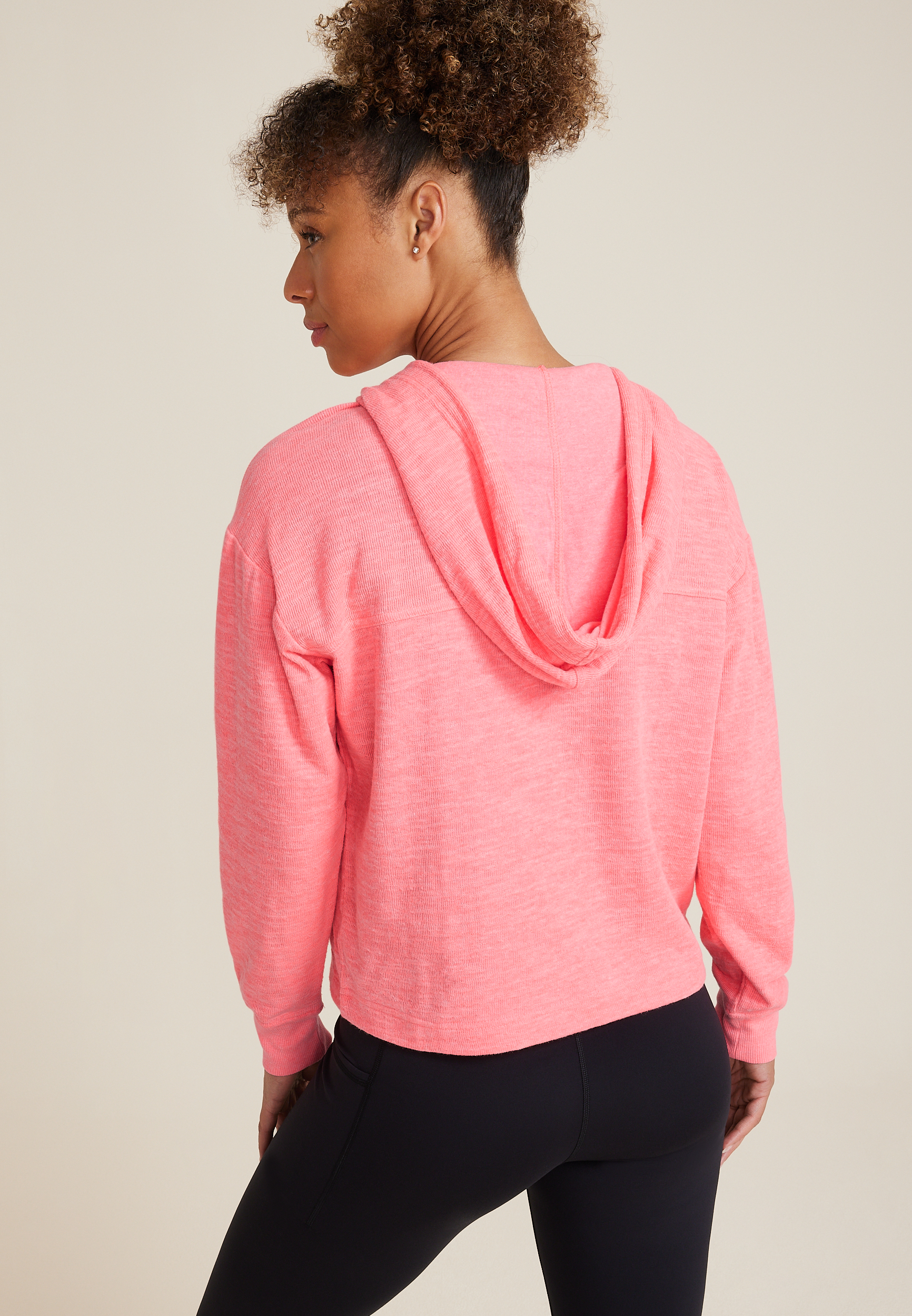 Textured Full Zip Hoodie, C1345, large