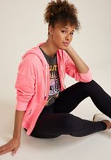 Textured Full Zip Hoodie, C1345, small