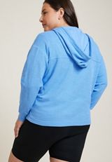 Plus Size Textured Full Zip Hoodie, C9697, small