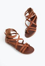 SuperCush Riley Strappy Gladiator, COGNAC, small