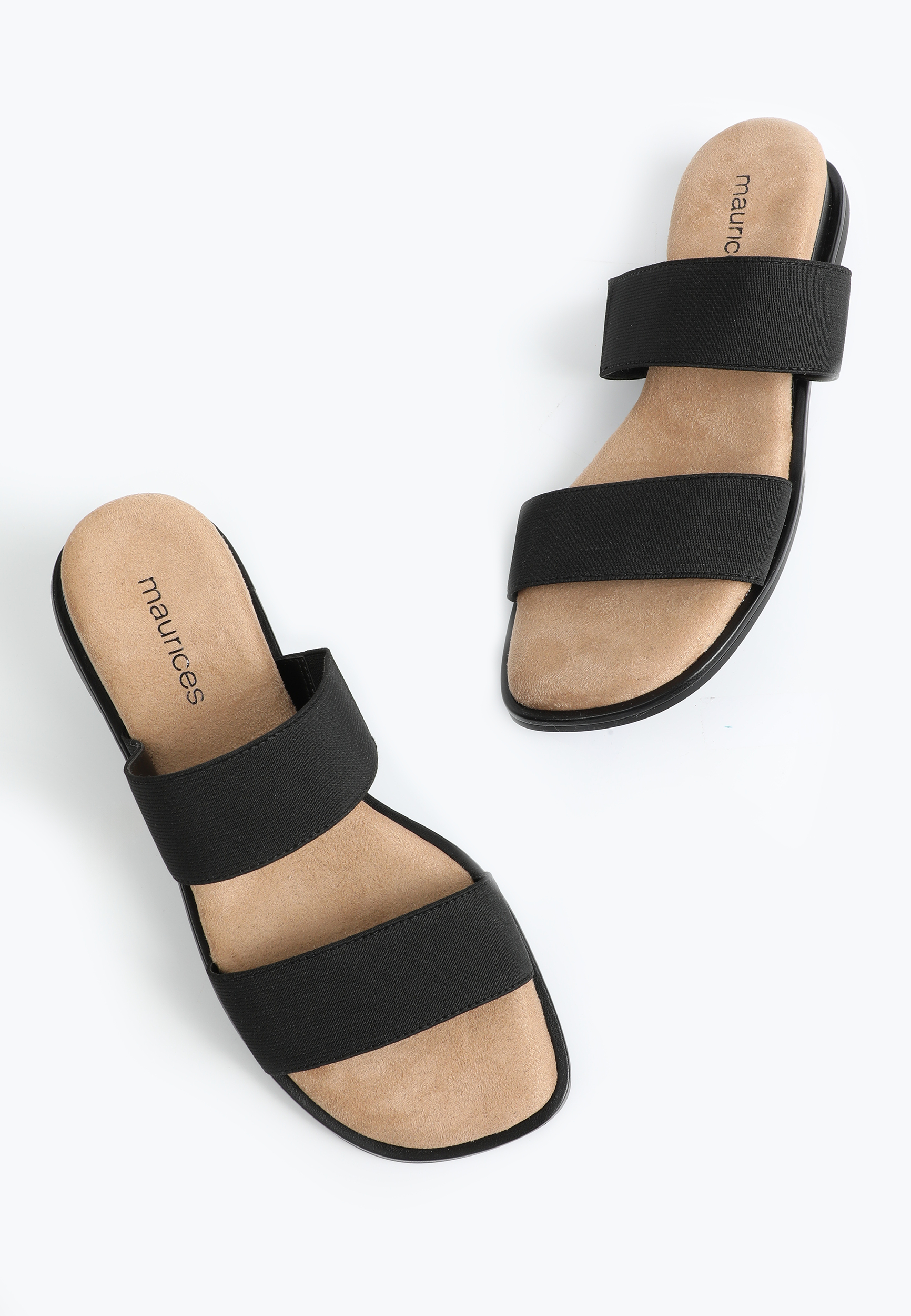 SuperCush Adaline Twin Strap Flat, BLACK, large