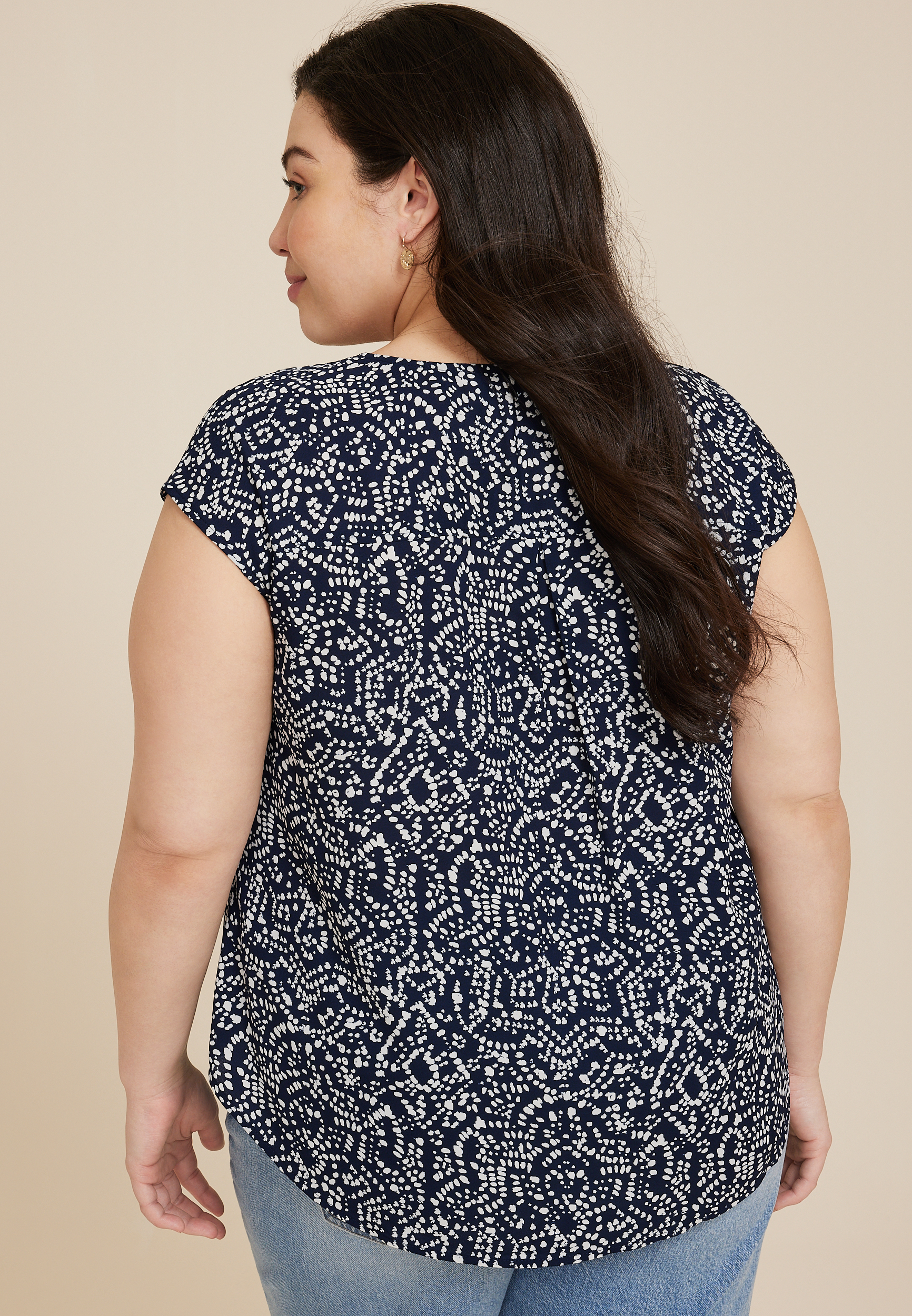 Plus Juni V Neck Blouse