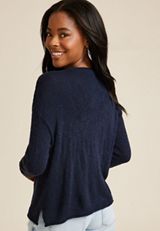 Anchor Icon Sweater, BLUE JASMINE COMBO, small