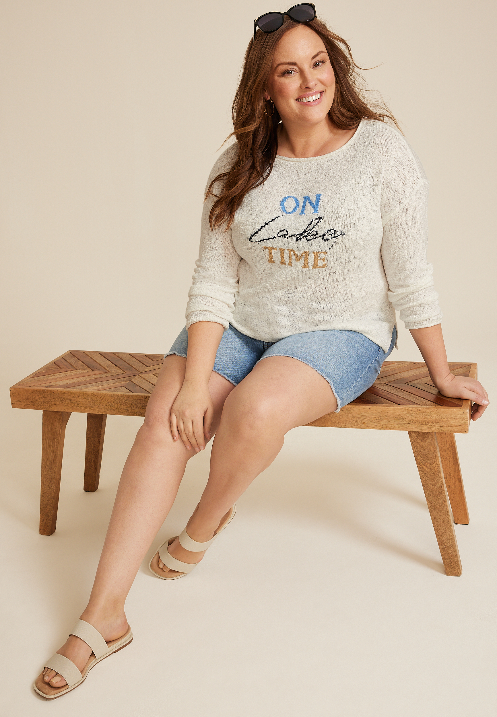 Plus Size On Lake Time Sweater, C2380, large