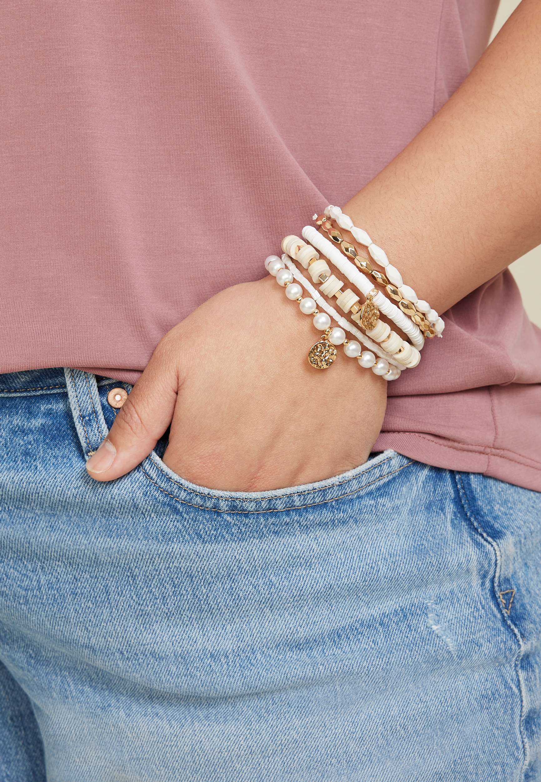 6 Piece Variety Bracelet Set, C605, large