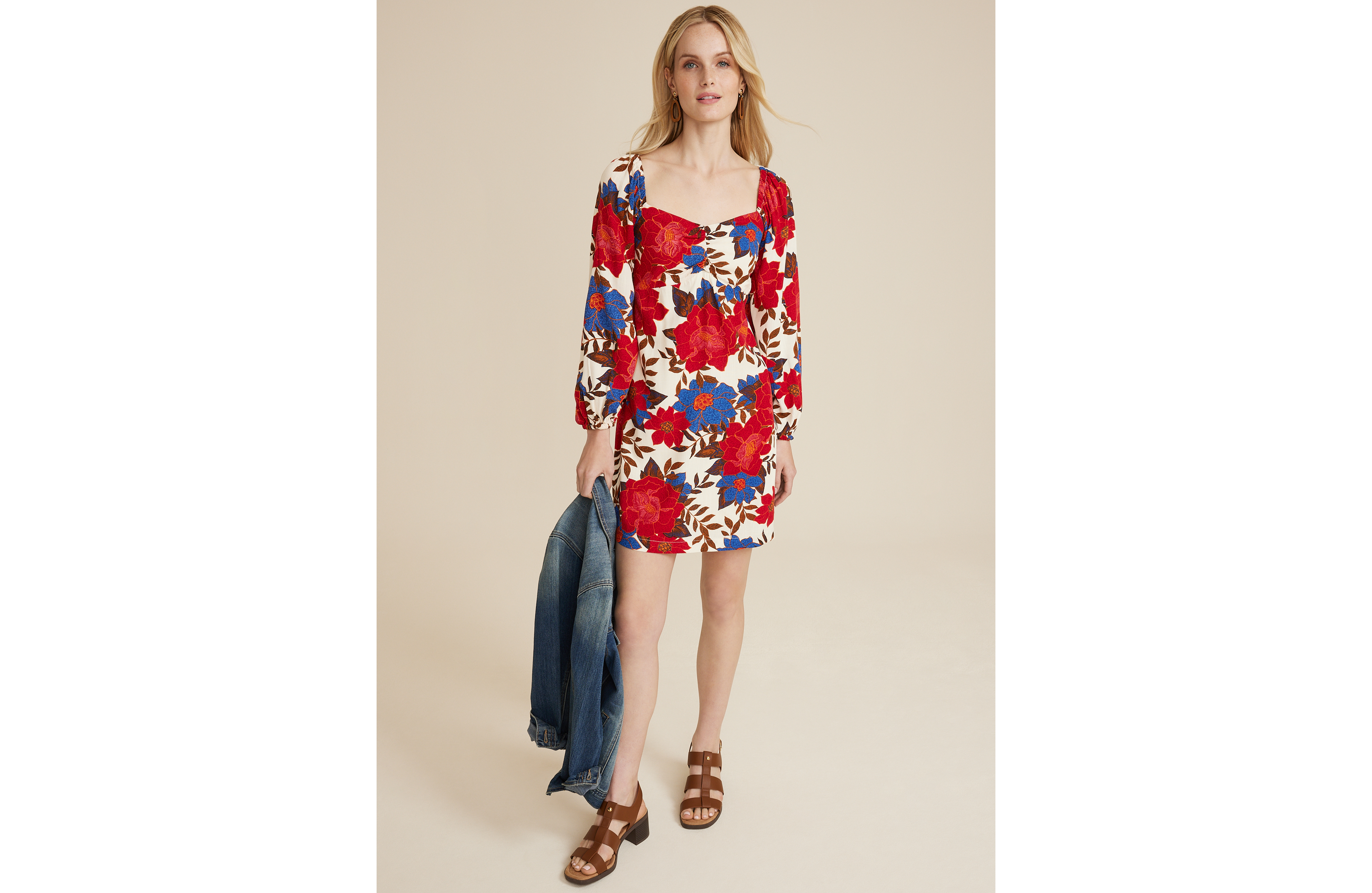 Floral Sweetheart Babydoll Mini Dress