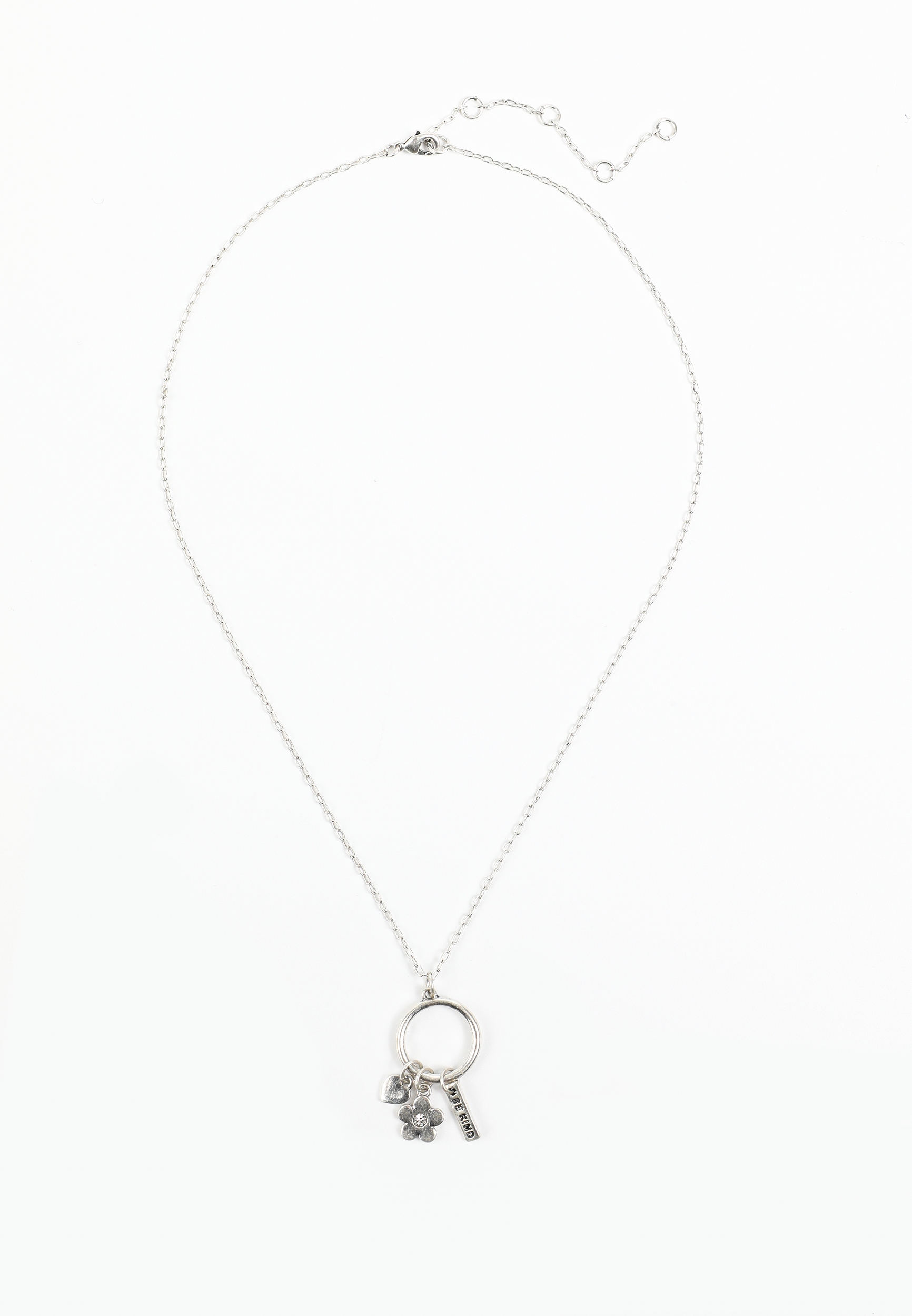 Silver Kindness Cluster Pendant Necklace, C431, large
