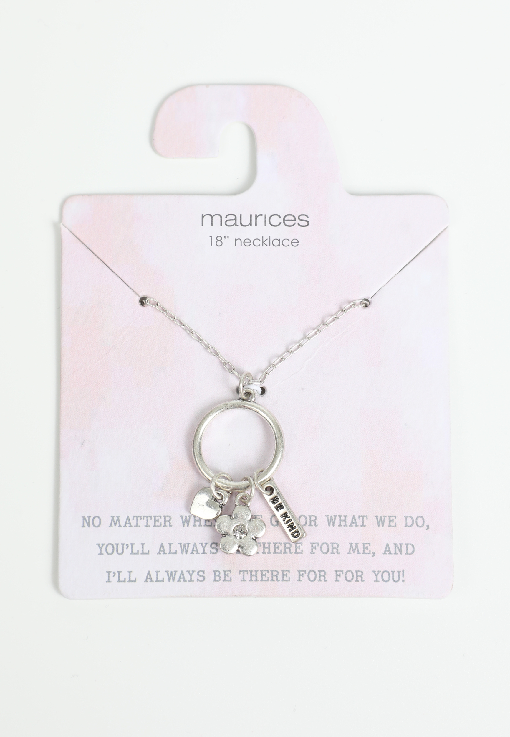 Silver Kindness Cluster Pendant Necklace, C431, large