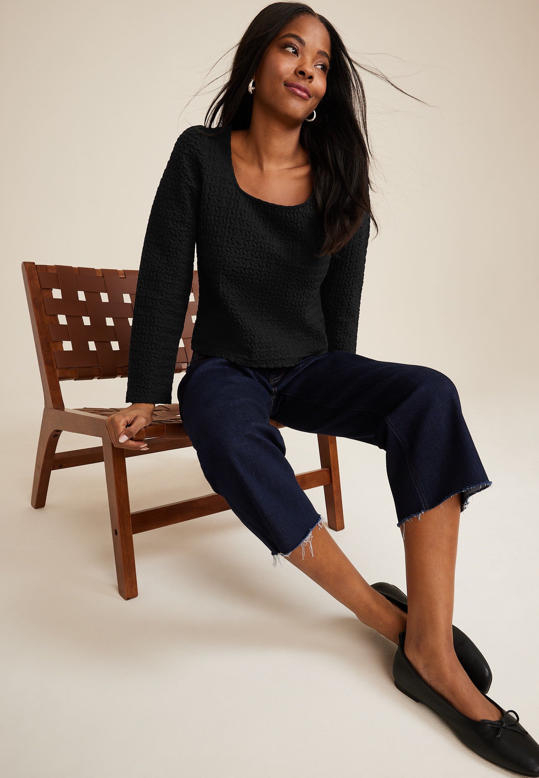 Textured Woven Blouse, C106, large