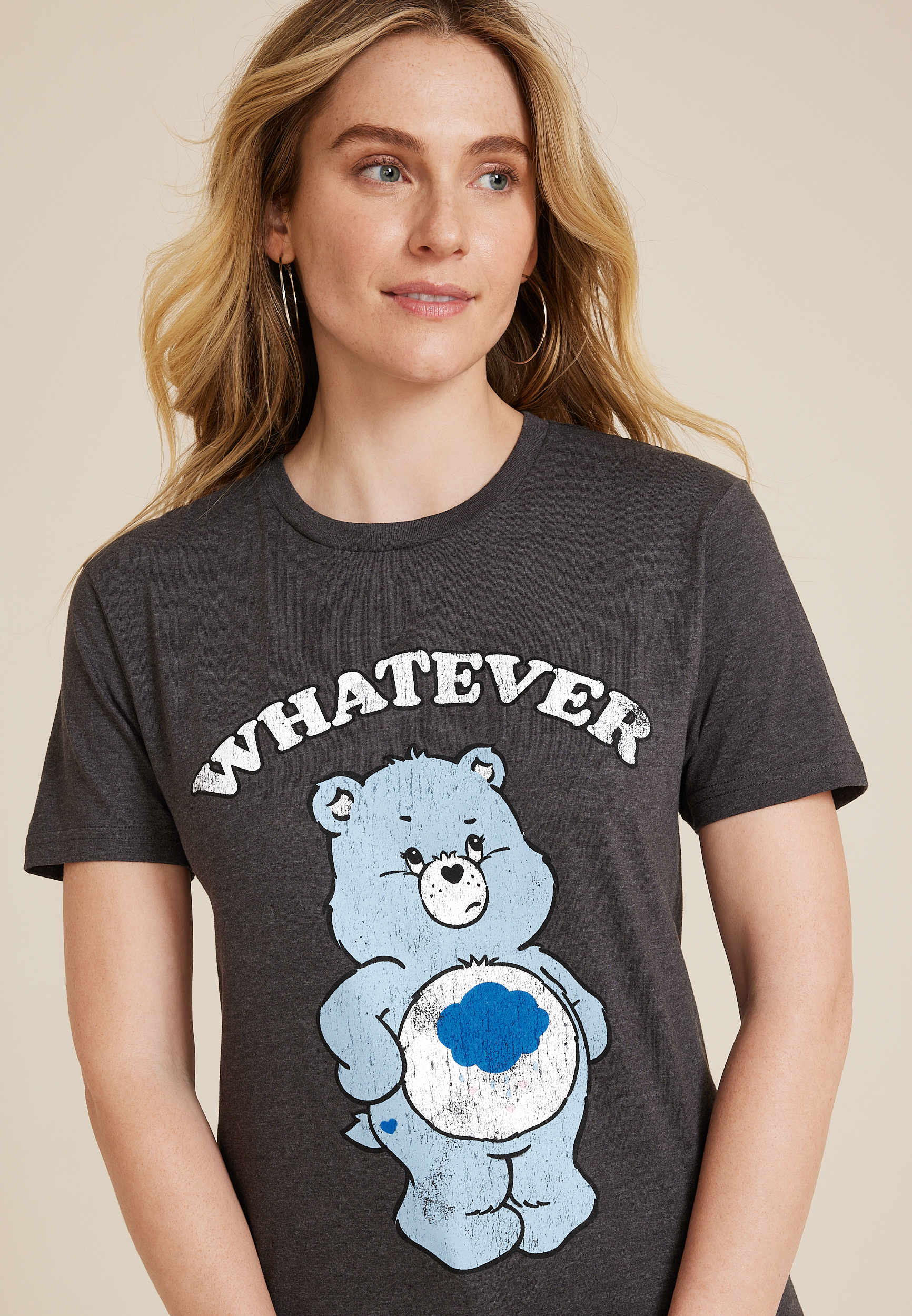 Care Bears Vintage Oversized Fit Graphic Tee, C106, large