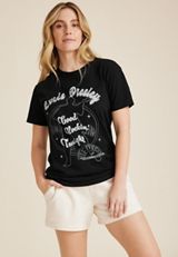 Elvis Presley Good Rockin Tonight Oversized Fit Graphic Tee, C106, small