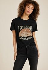 Lainey Wilson Country Oversized Fit Graphic Tee, BLACK, small