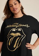 Plus Size The Rolling Stones Vintage Graphic Tee, BLACK, small