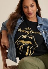 Plus Size The Rolling Stones Vintage Graphic Tee, BLACK, small
