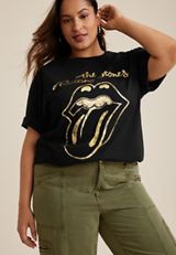 Plus Size The Rolling Stones Vintage Graphic Tee, BLACK, small