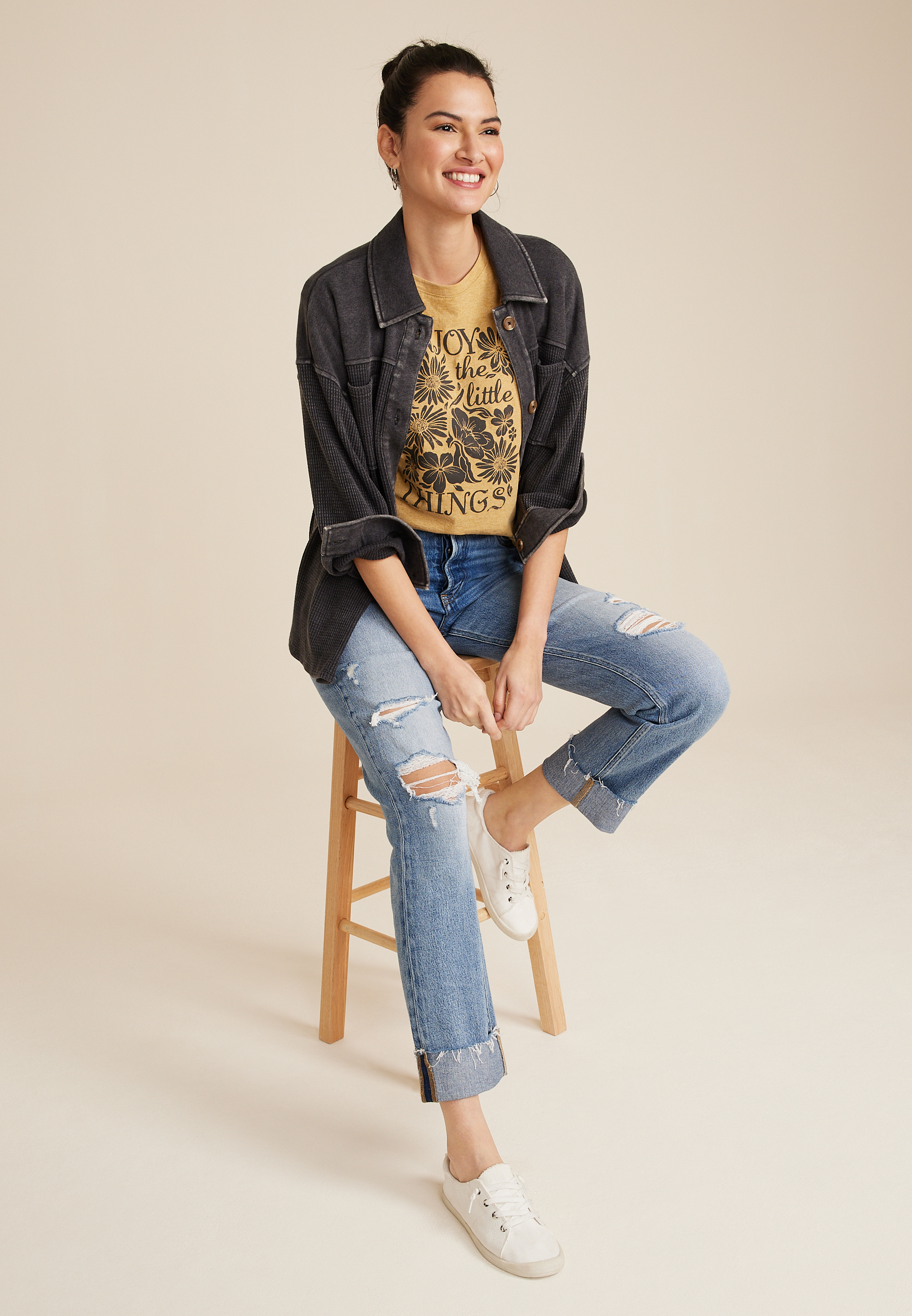 Enjoy The Little Things Graphic Tee, C8239, large