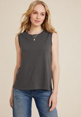 24/7 Milan Sleeveless Tank, GRAPHITE SLATE, small