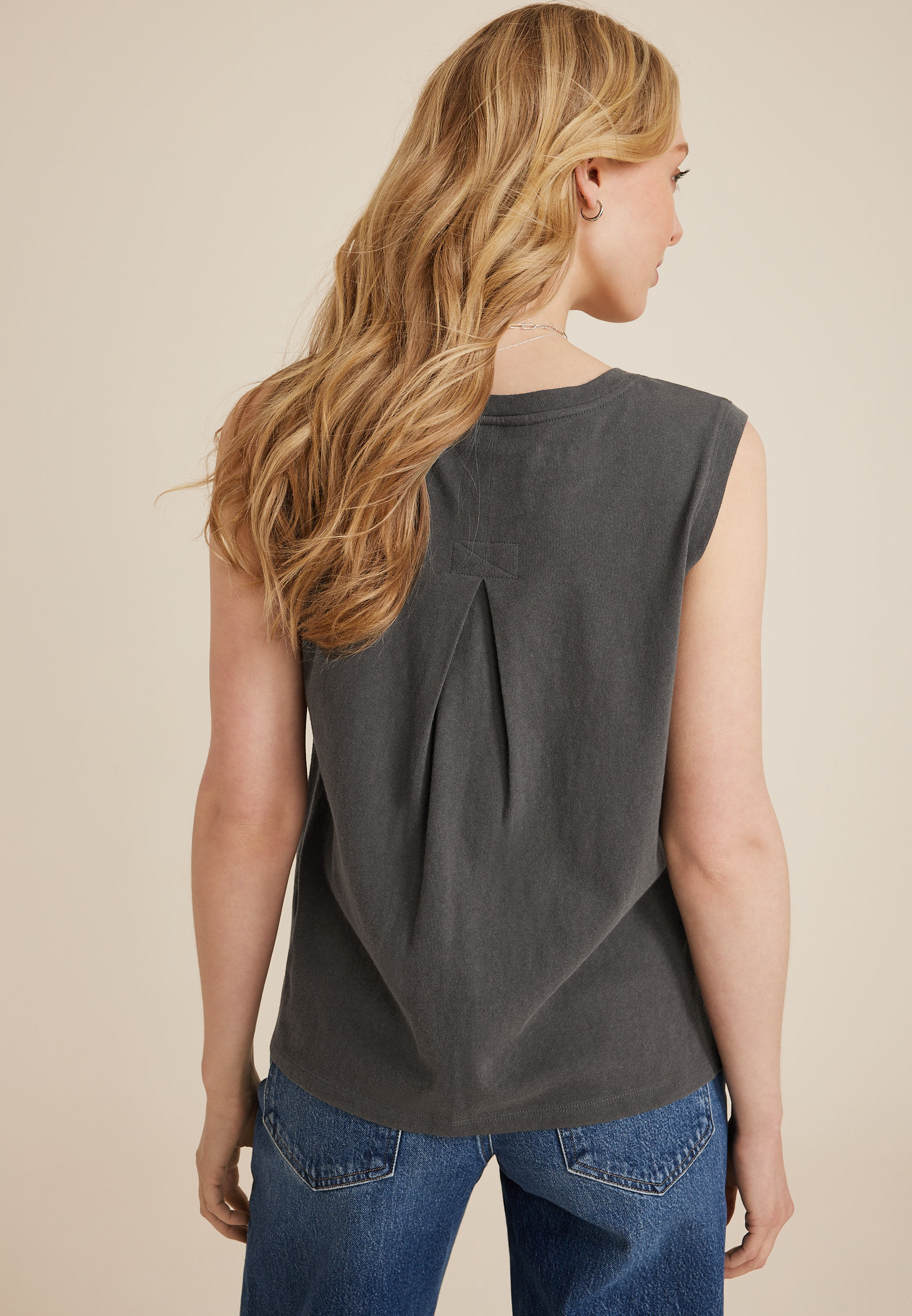 24/7 Milan Sleeveless Tank, GRAPHITE SLATE, large