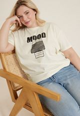 Plus Size Snoopy Mood Oversized Fit Graphic Tee, C2789, small